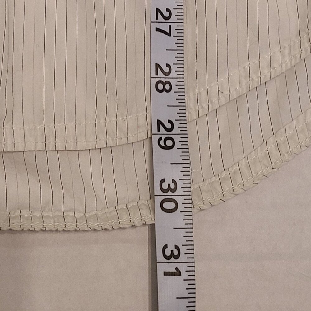 Calvin Klein Y2K Cream Striped Button-Up Shirt – Men’s Medium – 100% Cotton - Picture 8 of 8